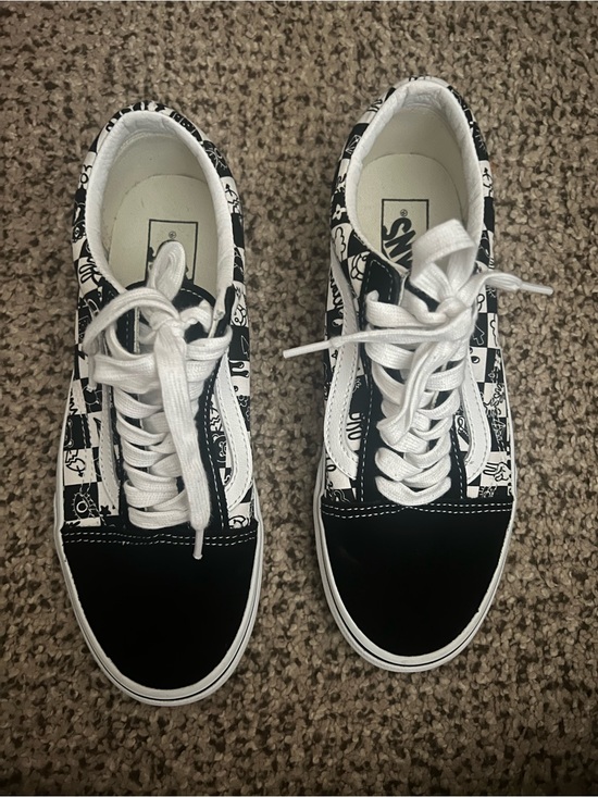 Vans Shoes - Vans Black & White Graphic Old Skool Sneakers
